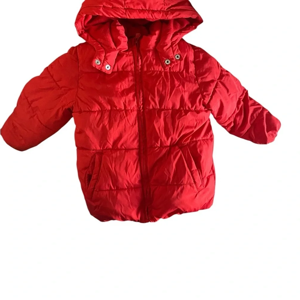 Gap Kids Red convertible Hooded Puffer Jacket boy & girls